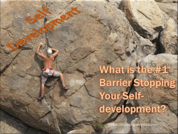 cover image for #1 barrier stopping your self-development
