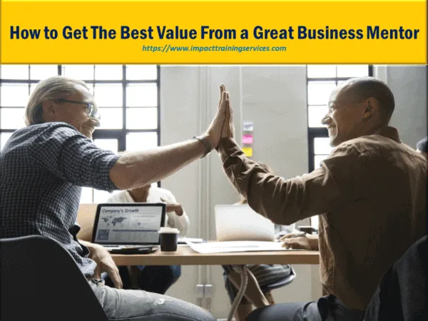 2 men who have just agreed to be business mentors to each other high-five each other.