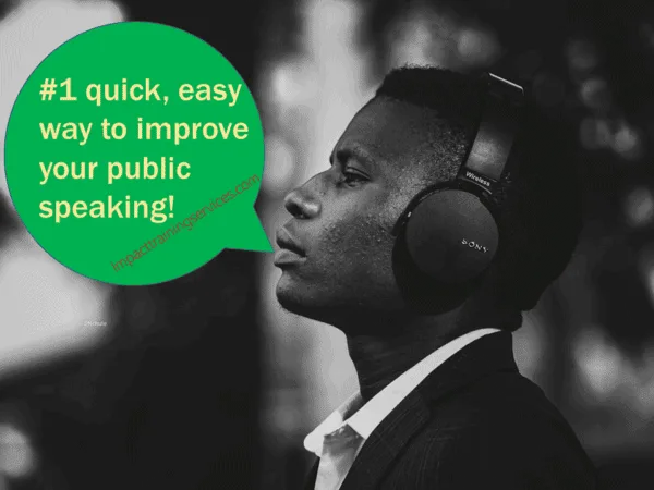 image of man showing how to improve your public speaking
