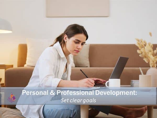 woman setting goal for her personal and professional development