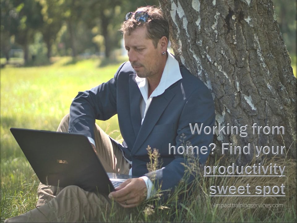 image showing man who is comfortable working from home