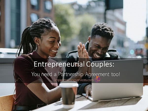 image showing that entrepreneurial couples need a partnership agreement