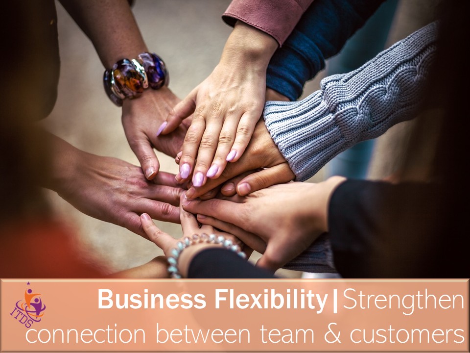 image showing connection between team and customers in business flexibility