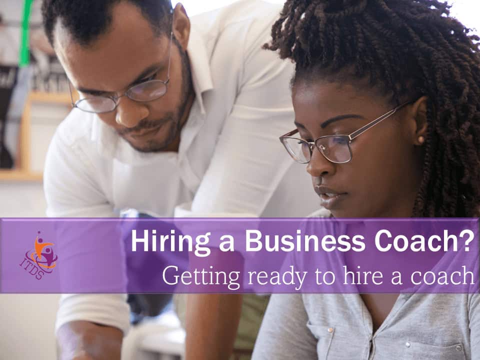 A female business executive getting ready to hire a business coach