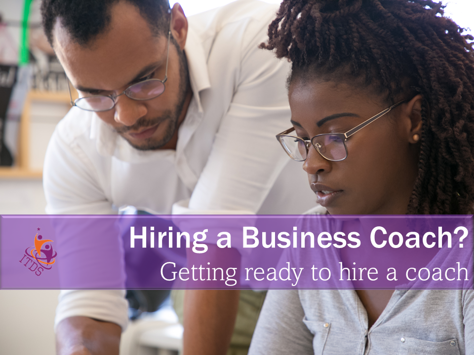 A female business executive getting ready to hire a business coach