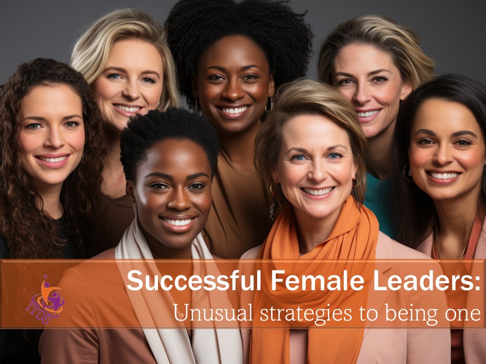 Group of mixed culture women each representing a successful female leader