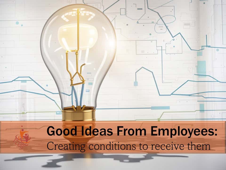 Image of light bulb showing how small business owners can receive good ideas from employees